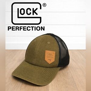 🧢🖤🔥 GLOCK Perfection Trucker Hat Olive Green & Black | Mesh Snapback Cap